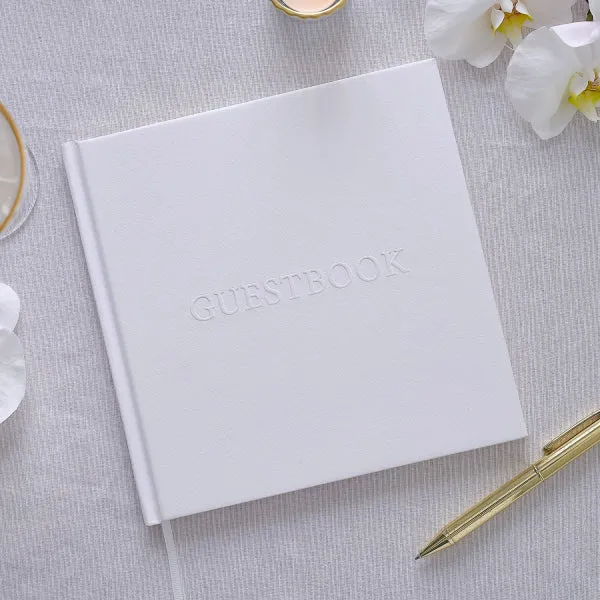 Gästebuch Mr & Mrs geprägt mit goldener Papierkante