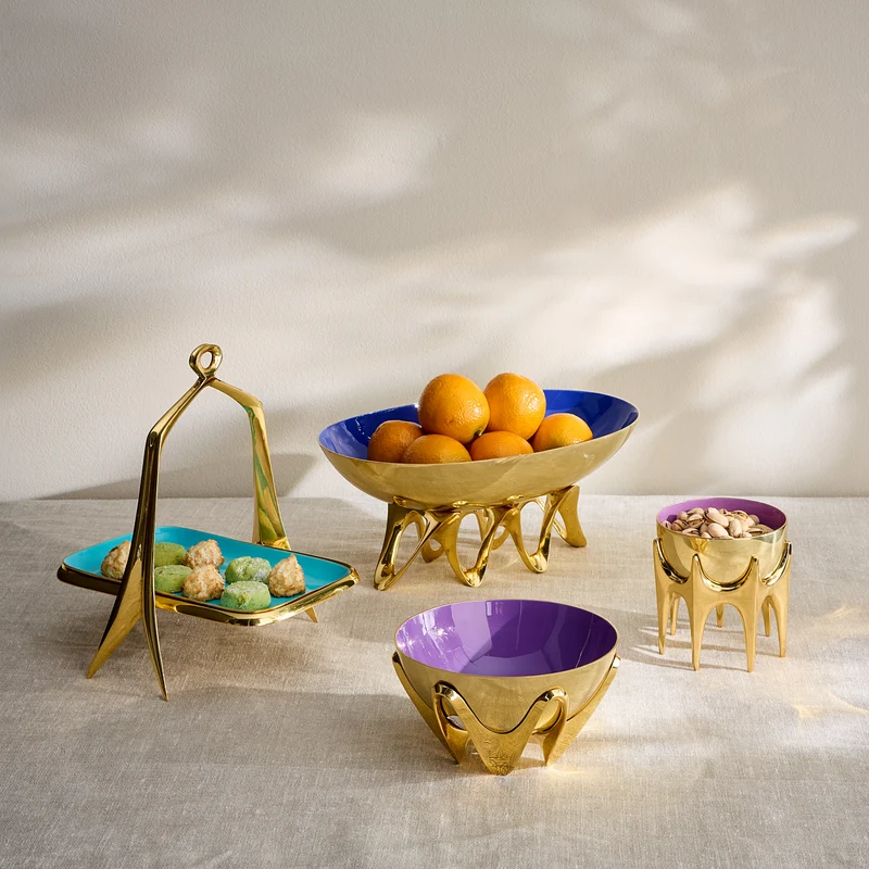 Messing Bowl OSCAR AMETHYST gold/lila