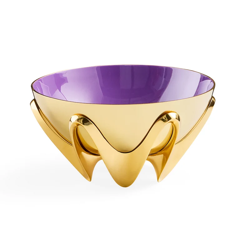 Messing Bowl OSCAR AMETHYST gold/lila