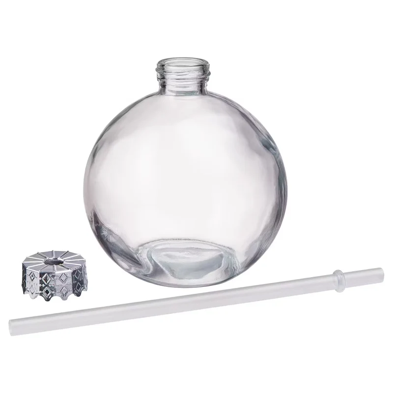 SANTA'S BUBBLE Glaskugel mit Trinkhalm 6er-Set