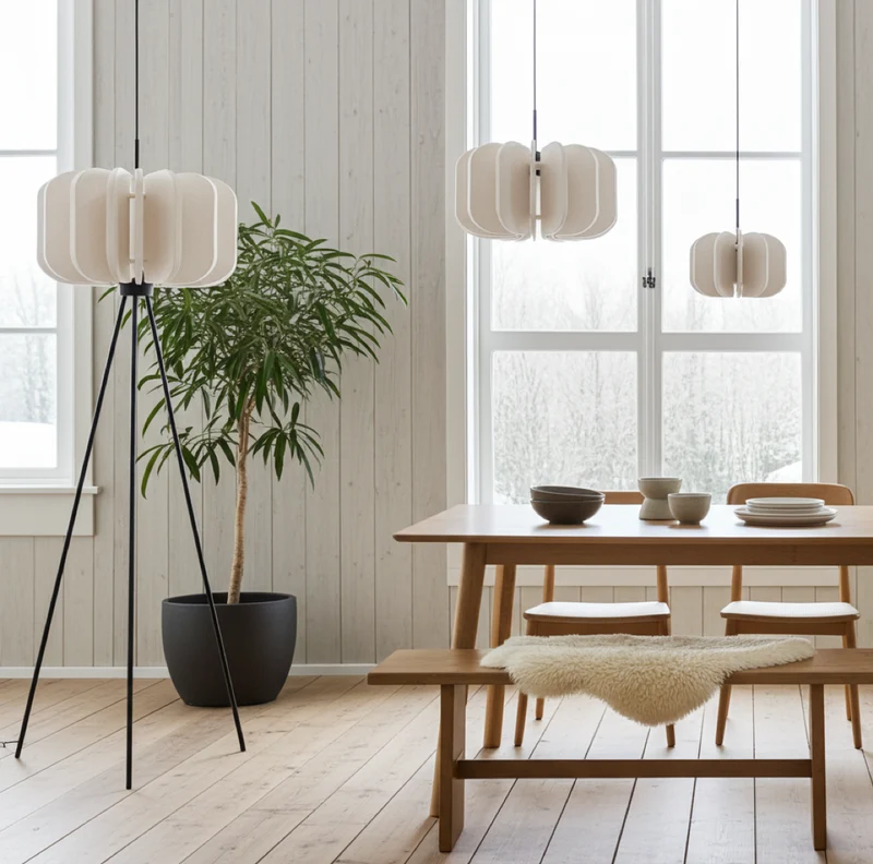 Pendelleuchte beige MULA 45