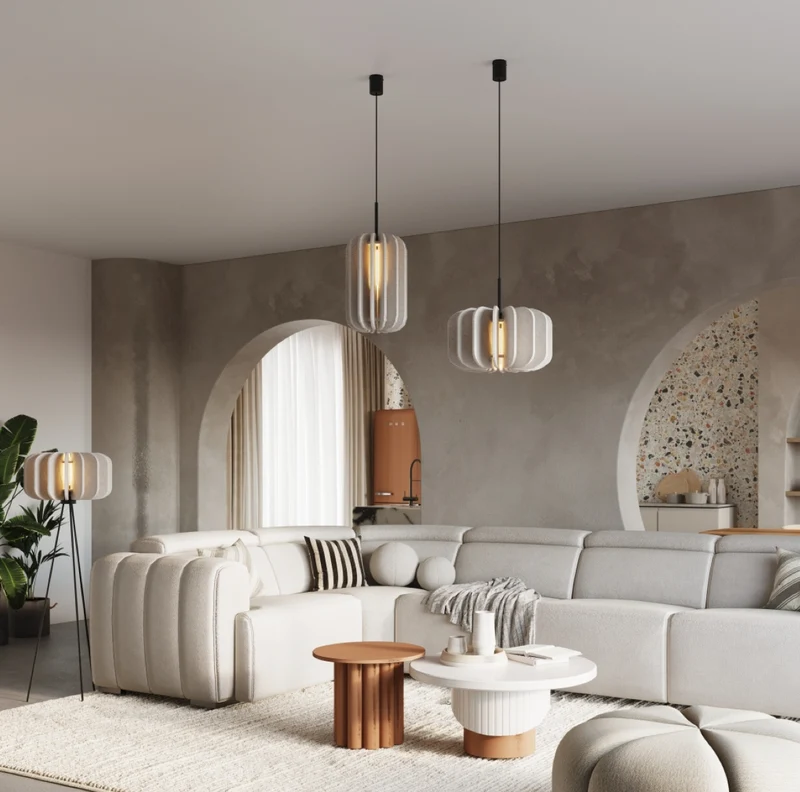 Hängelampe beige MULA 27