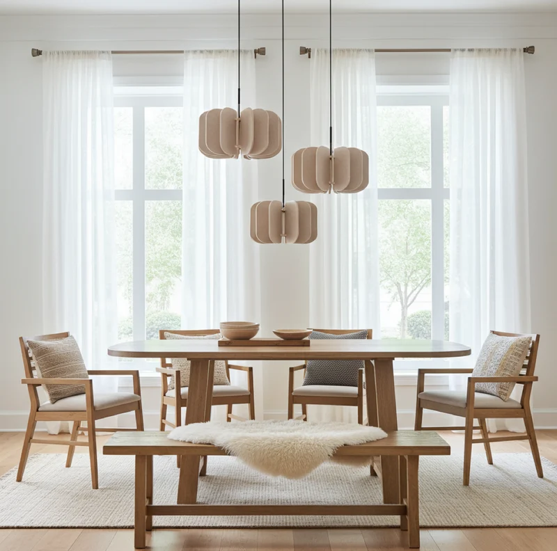 Pendelleuchte beige MULA 45