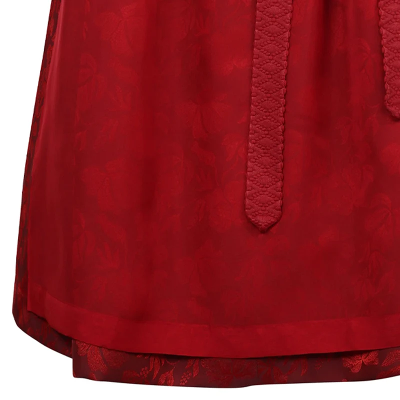 MarJo Dirndl Rabenstein Feuerrot Froschgoscherl Samt 65cm