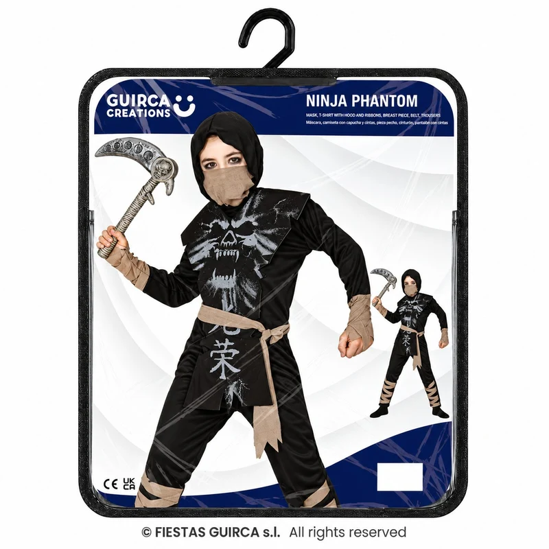 Halloween Kinderkostüm "Ghost Ninja" | 6-tlg.
