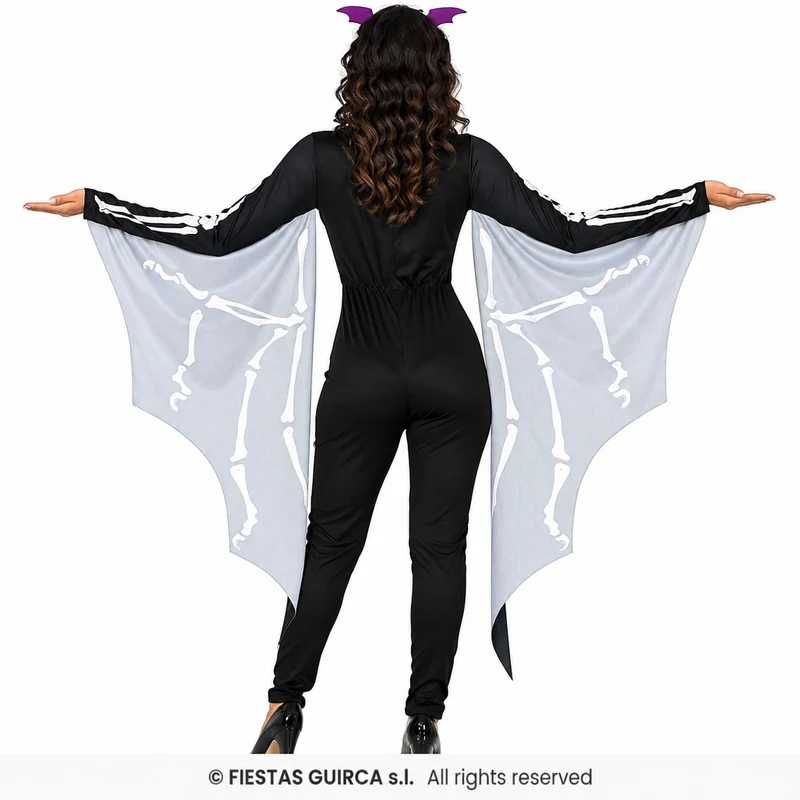 Halloween Damen Kostüm "Skelett Fledermaus" | 2-tlg.