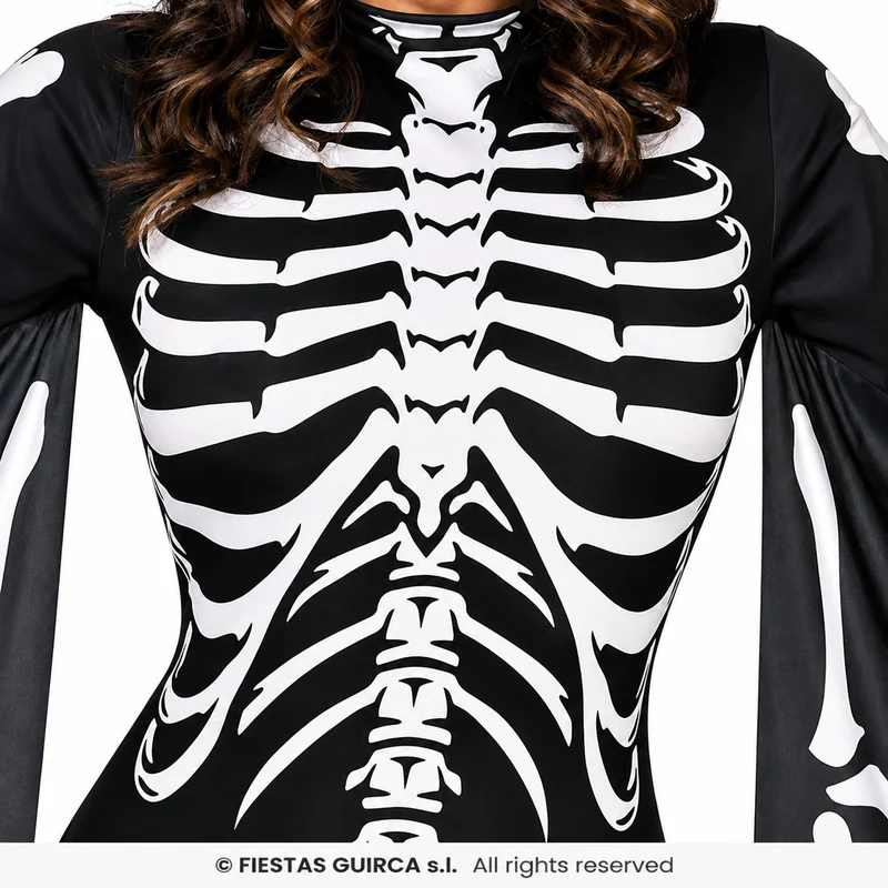 Halloween Damen Kostüm "Skelett Fledermaus" | 2-tlg.
