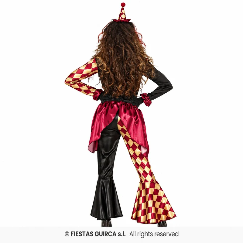 Halloween Damen Kostüm "Horror Clown Black Red" | 3-tlg.