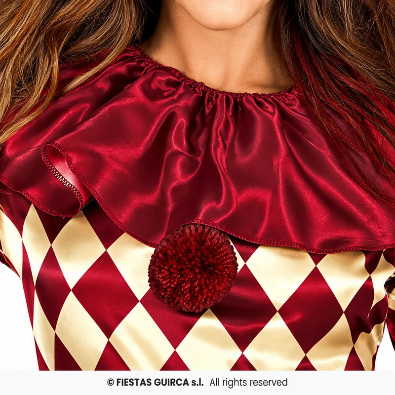 Halloween Damen Kostüm "Horror Clown Black Red" | 3-tlg.