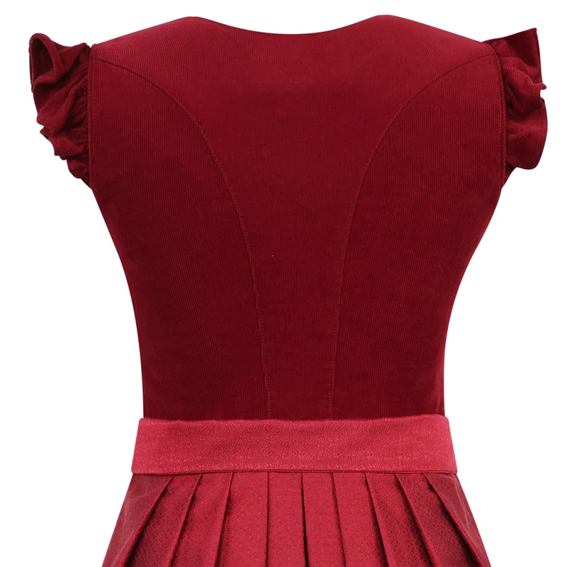 MarJo Dirndl Ansfelden Wine Flügelarm Abnehmbar 70cm