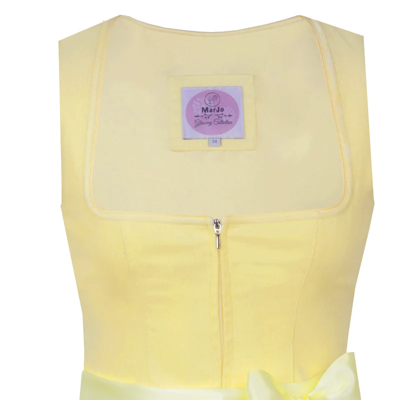 MarJo Dirndl Hofstetten Zitrone Reißverschluss 70 cm