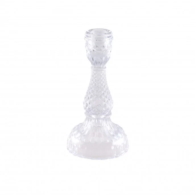 Kerzenhalter für Spitzkerze aus Glas groß (1 Stück)