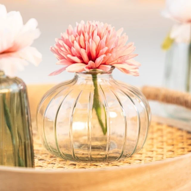 Glas Vase bauchig (1 Stück)