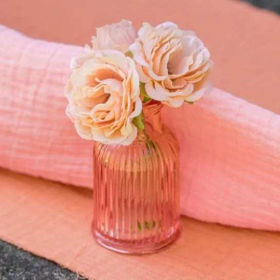 Mini Vase aus Glas gestreift (1 Stück)