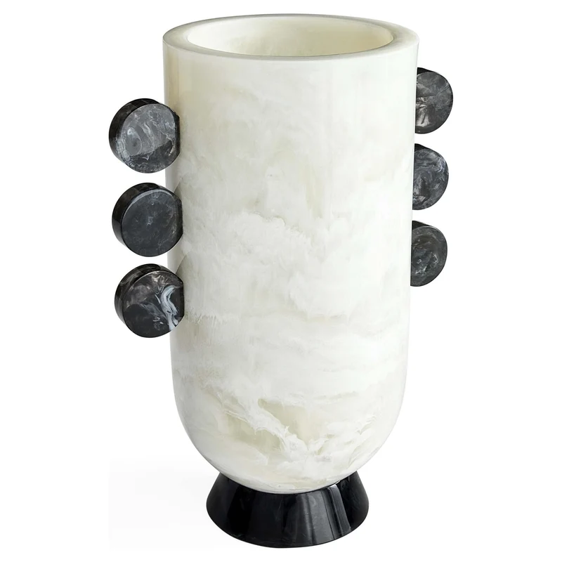 Vase COMO URN schwarz/weiß
