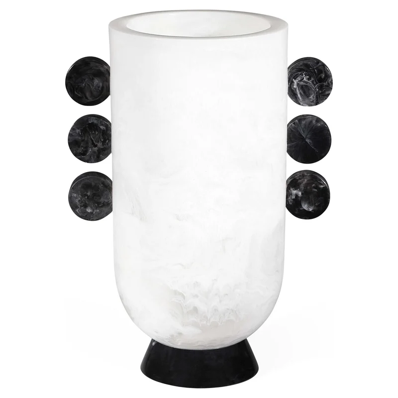 Vase COMO URN schwarz/weiß