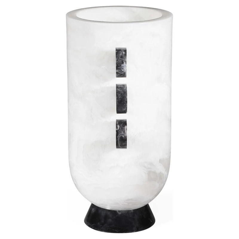 Vase COMO URN schwarz/weiß