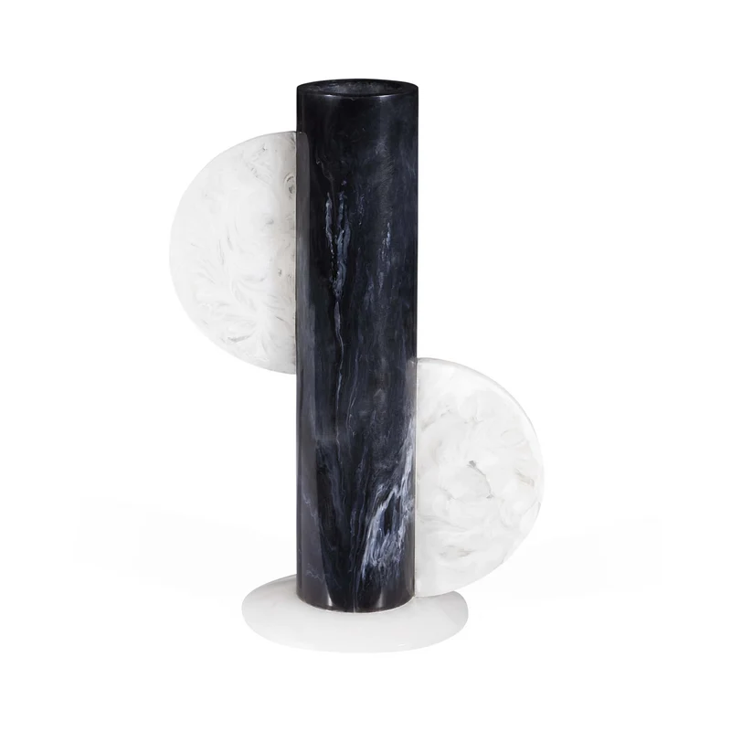 Vase COMO CYLINDER schwarz/weiß
