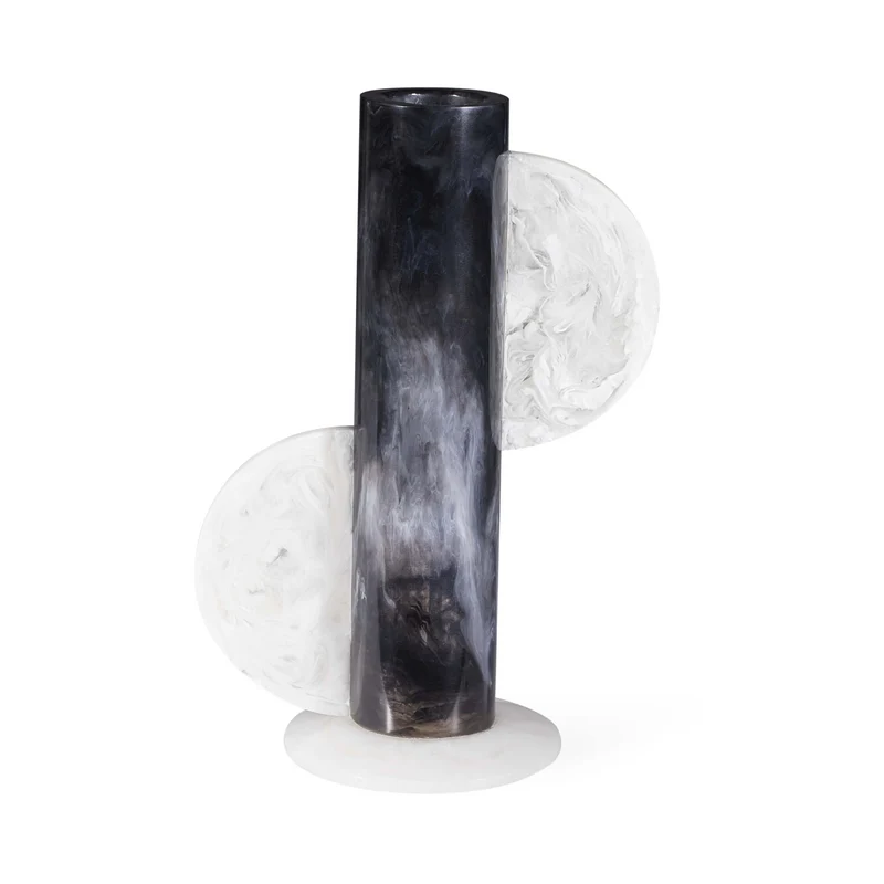 Vase COMO CYLINDER schwarz/weiß