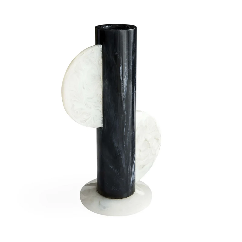 Vase COMO CYLINDER schwarz/weiß