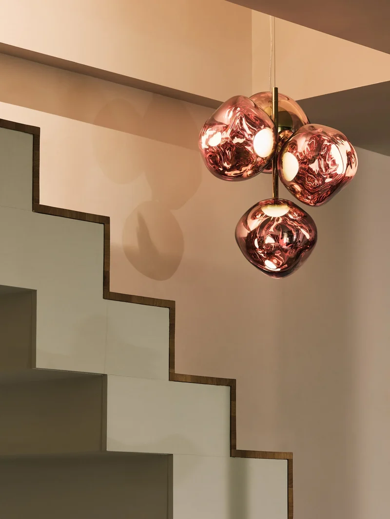 Melt Mini Chandelier - kupferfarbene Design Leuchte