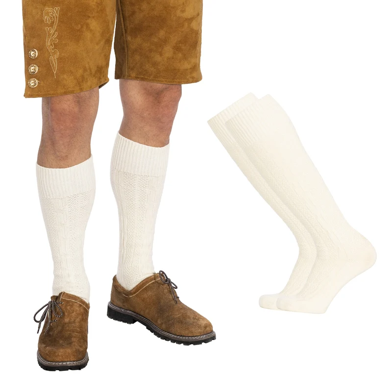 Men’s Lederhosen Socks Loferl White