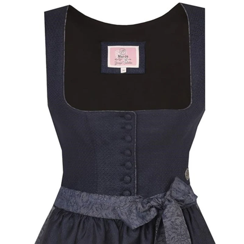 MarJo Dirndl Ellgau Navy Knopfleiste 65 cm
