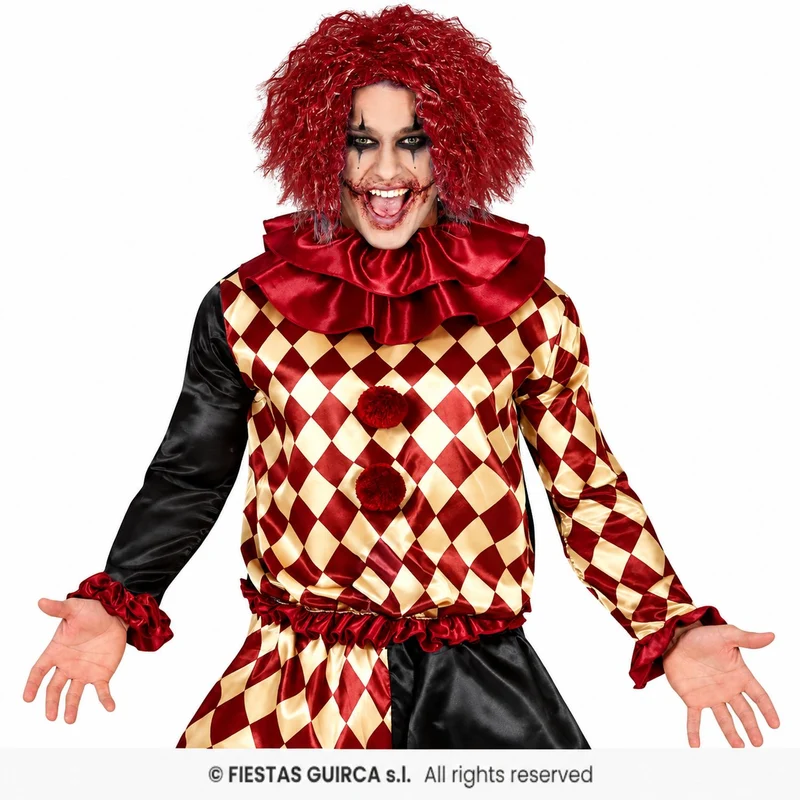 Halloween Herren Kostüm "Horror Clown Black Red" | 3-tlg.