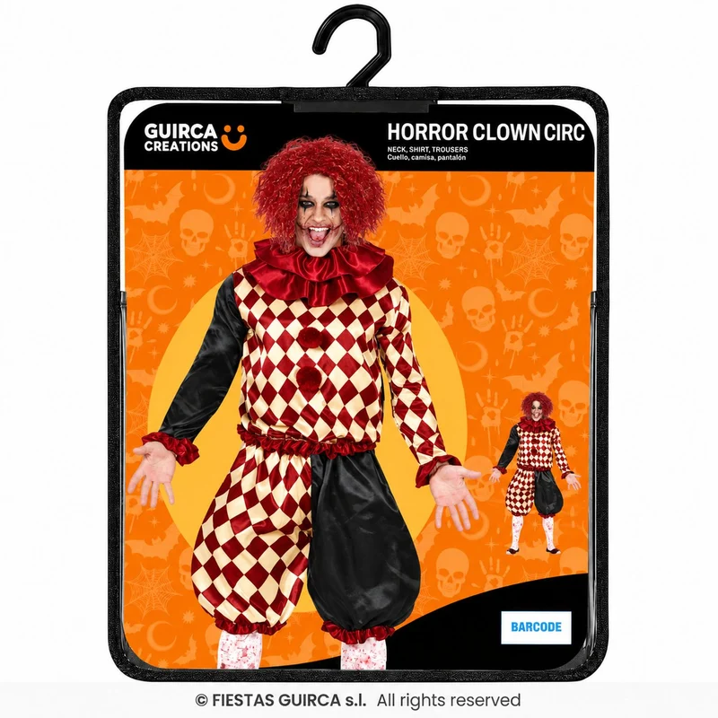 Halloween Herren Kostüm "Horror Clown Black Red" | 3-tlg.