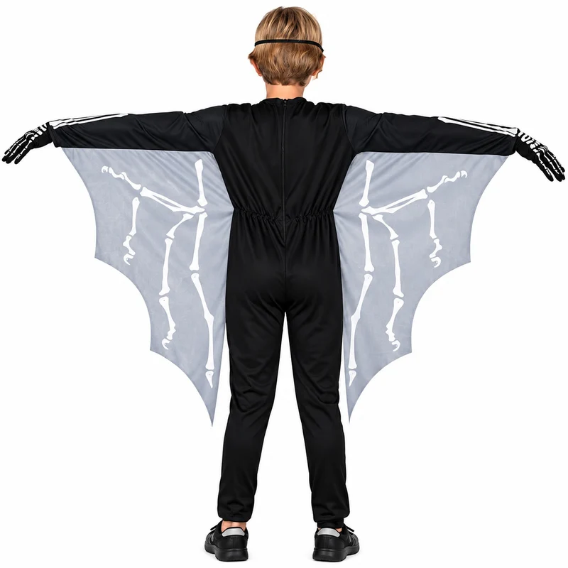 Halloween Kinderkostüm "Skelett Fledermaus" | Overall