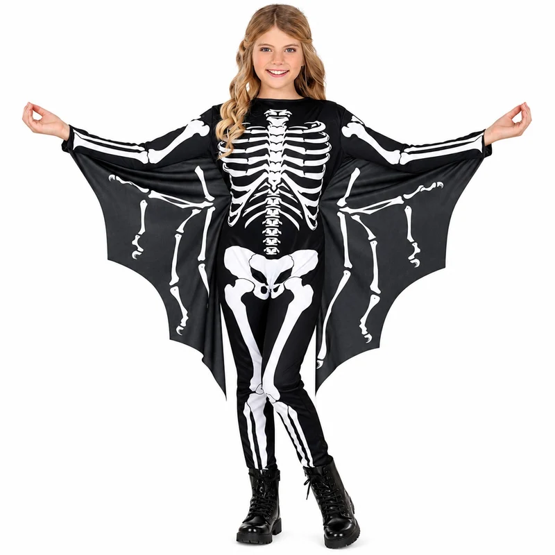 Halloween Kinderkostüm "Skelett Fledermaus" | Overall