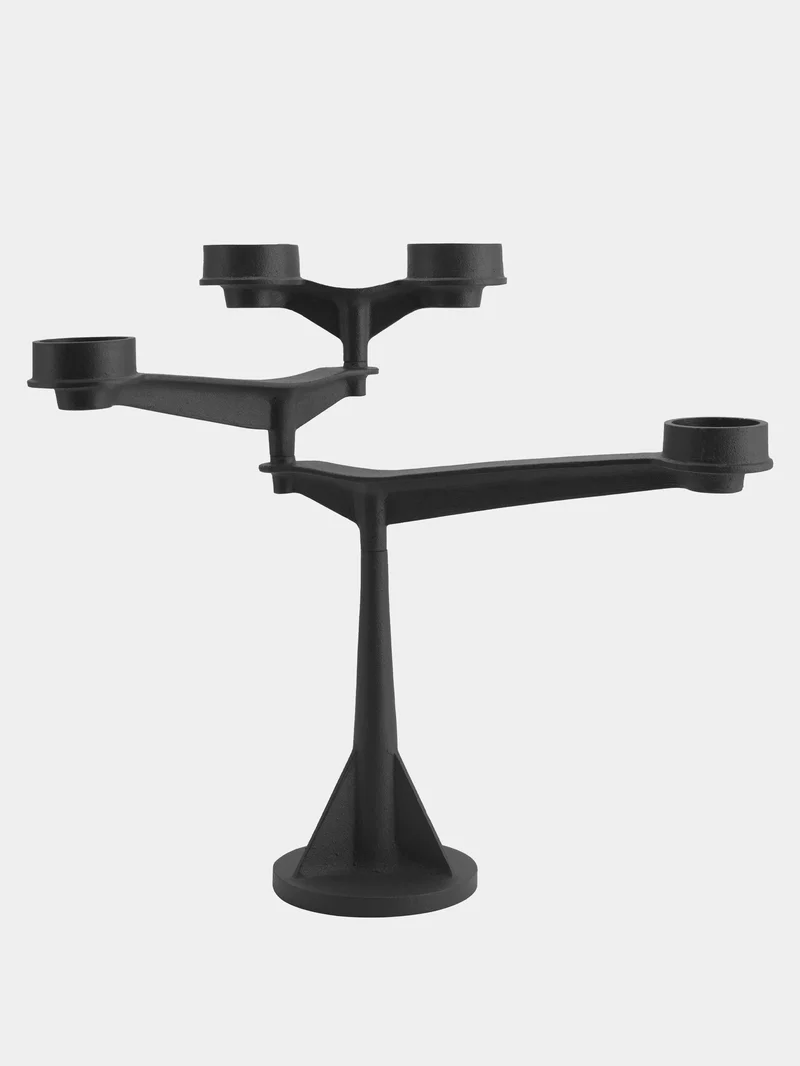 Spin Mini Candelabra - Kerzenständer in schwarz