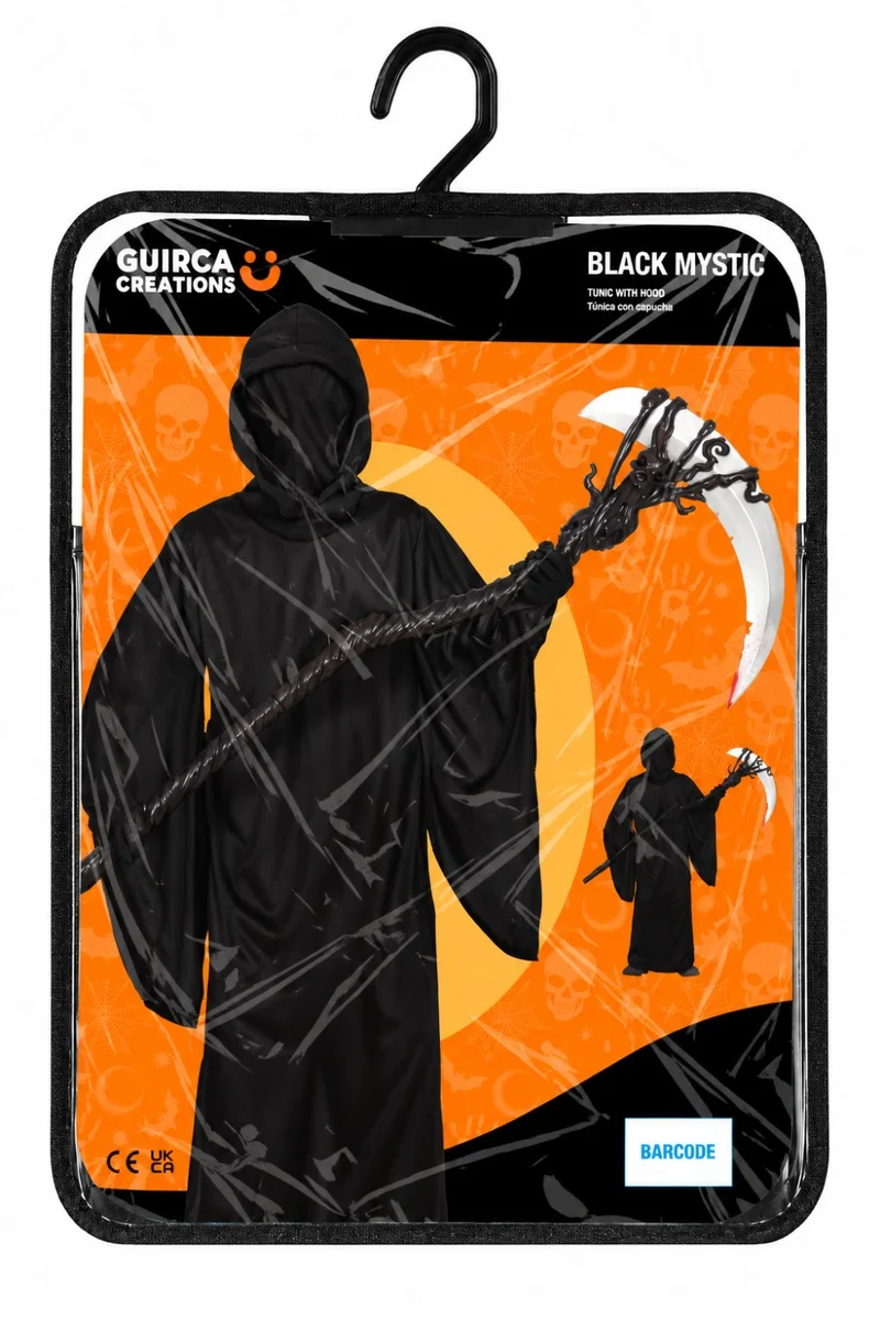 Halloween Kinderkostüm "Schwarzes Phantom" | 2-tlg.
