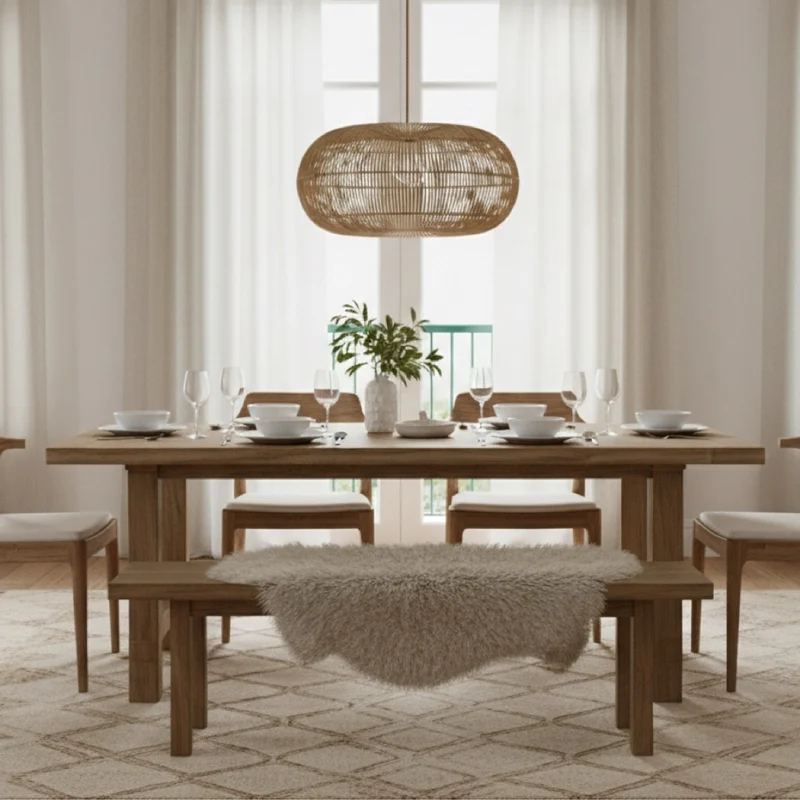 Rattan Lampe Boho ZURI