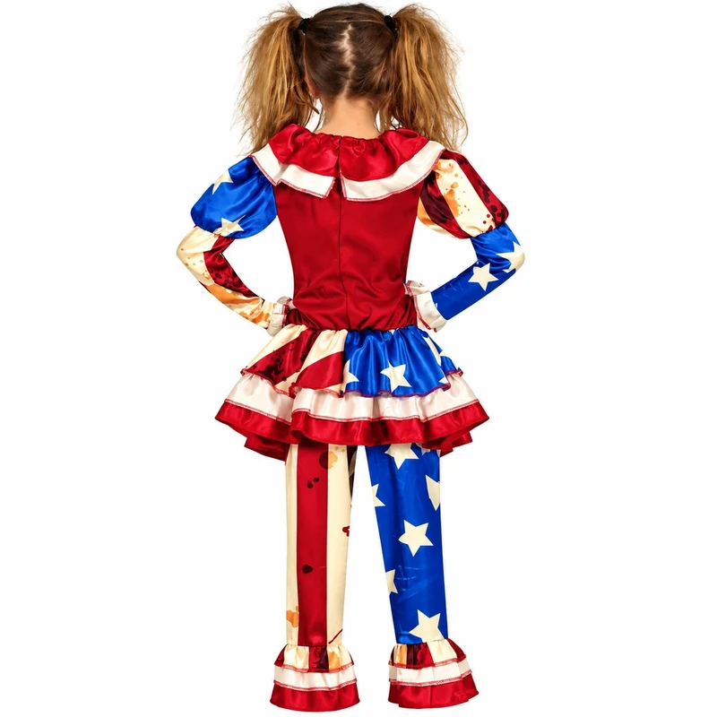 Halloween Kinderkostüm "Horror Clownin USA" | 2-tlg.