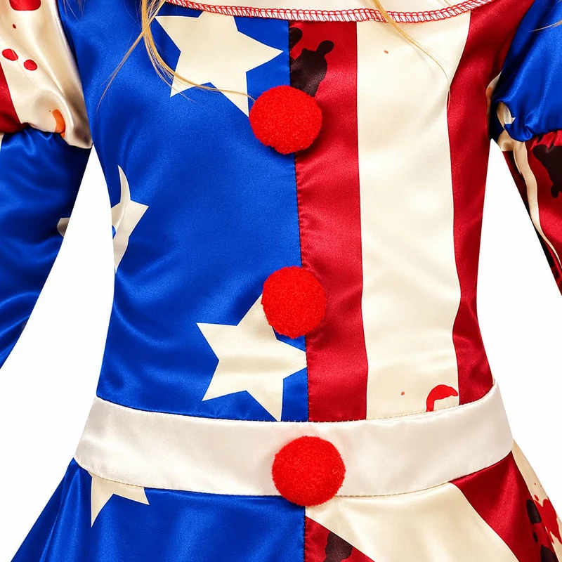 Halloween Kinderkostüm "Horror Clownin USA" | 2-tlg.
