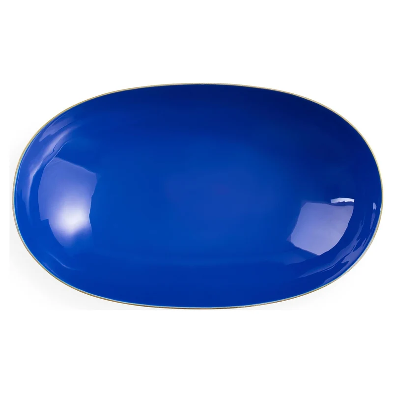 Messing Bowl OSCAR LONG gold/blau