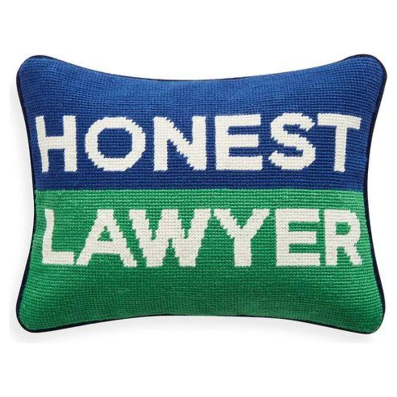 Kissen HONEST LAWYER blau/grün