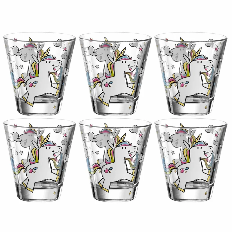 Kinderbecher BAMBINI 215 ml Einhorn 6er-Set