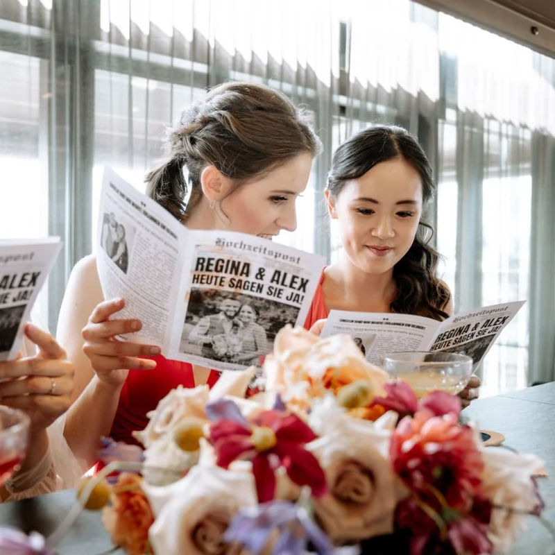 Hochzeitszeitung Vorlage personalisierbar (Sofort-Download)