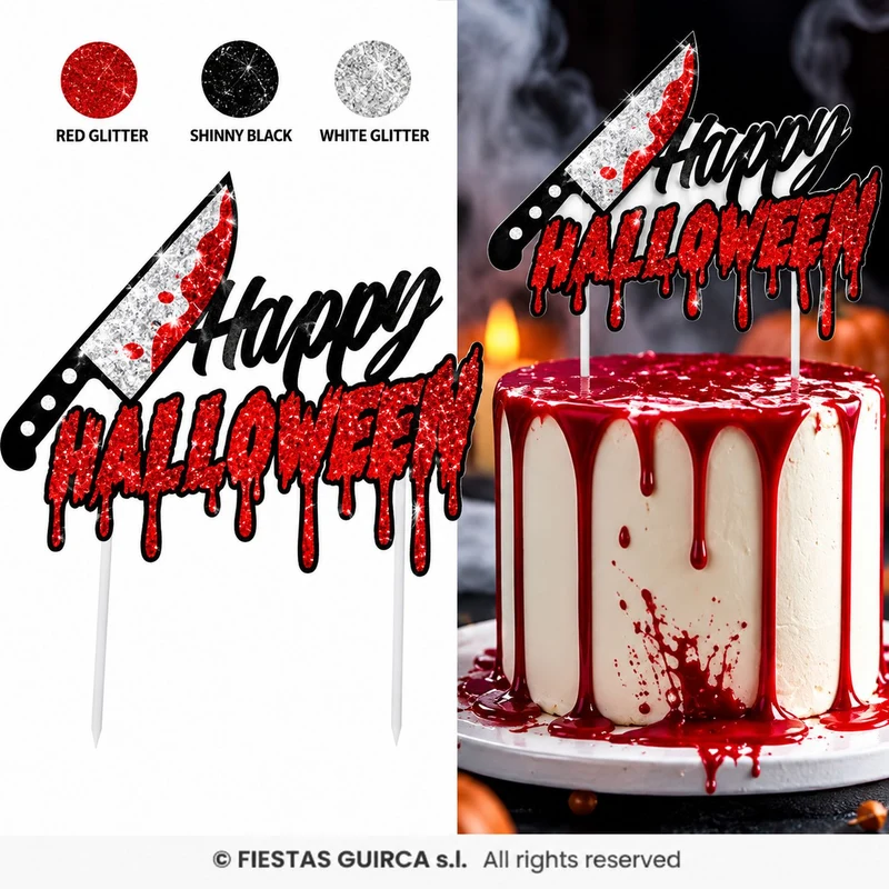 Kuchen Deko "Happy Halloween" | Cake Topper