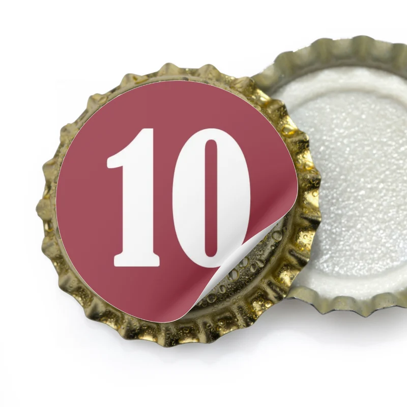 Adventskalender Bierkasten (35 Aufkleber für Kronkorken)