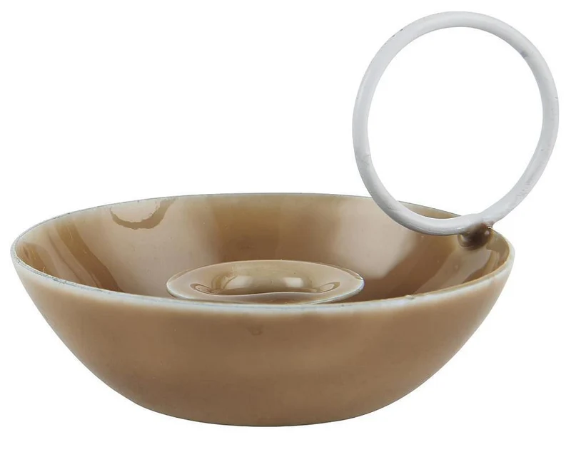KAMMERLEUCHTER Kerzenhalter mini beige 6 cm Durchmesser