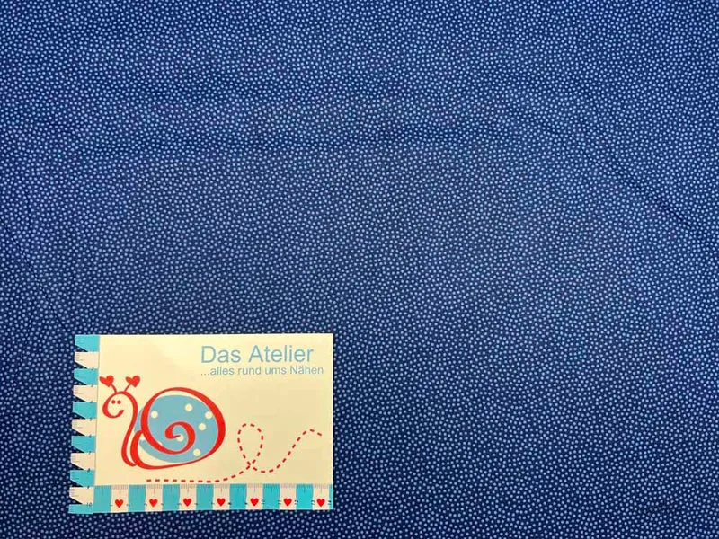 BW-Druckstoff Dotty, dkl.blau/hellblau