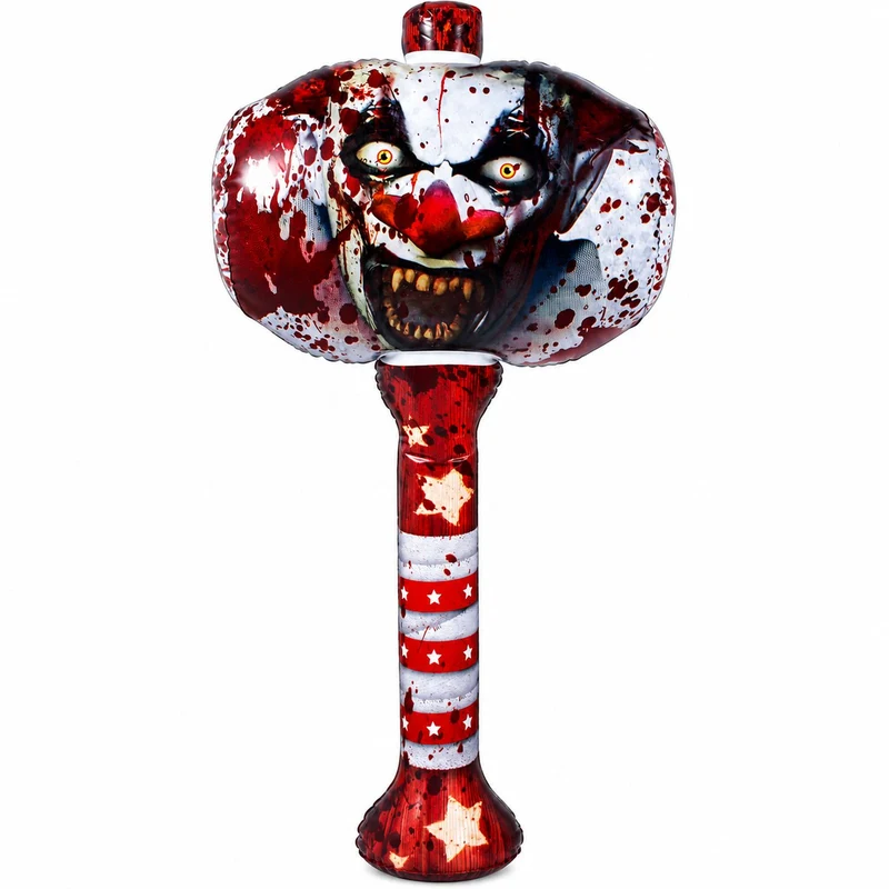 Aufblasbarer Hammer "Halloween Horror Clown" | 90 cm