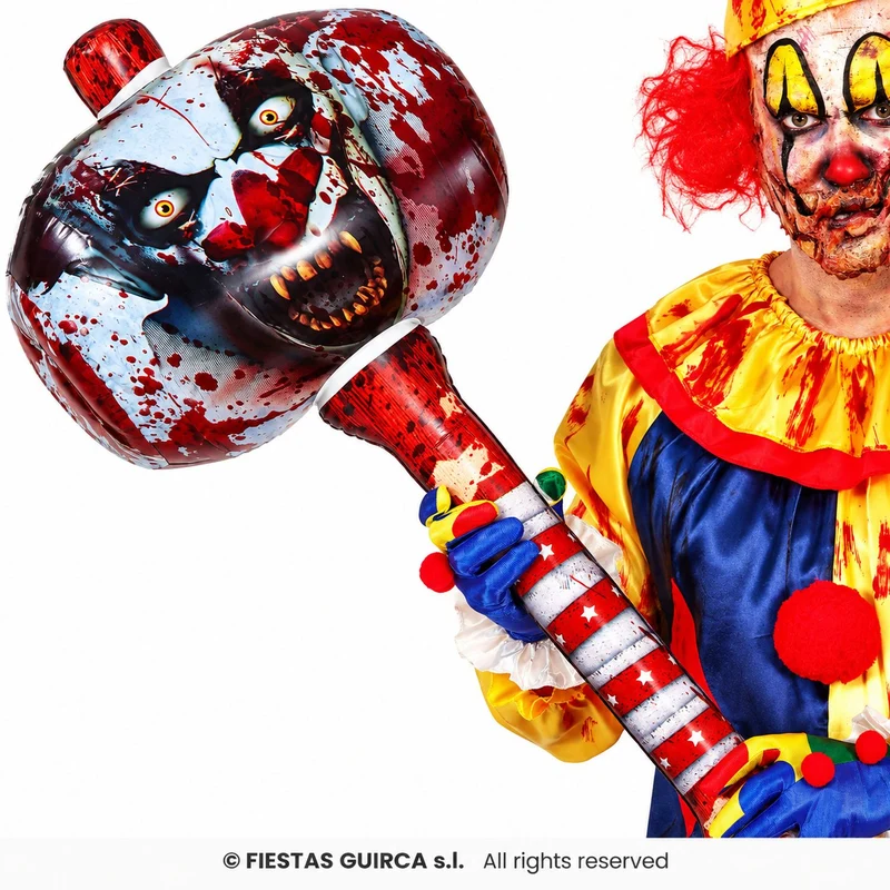 Aufblasbarer Hammer "Halloween Horror Clown" | 90 cm