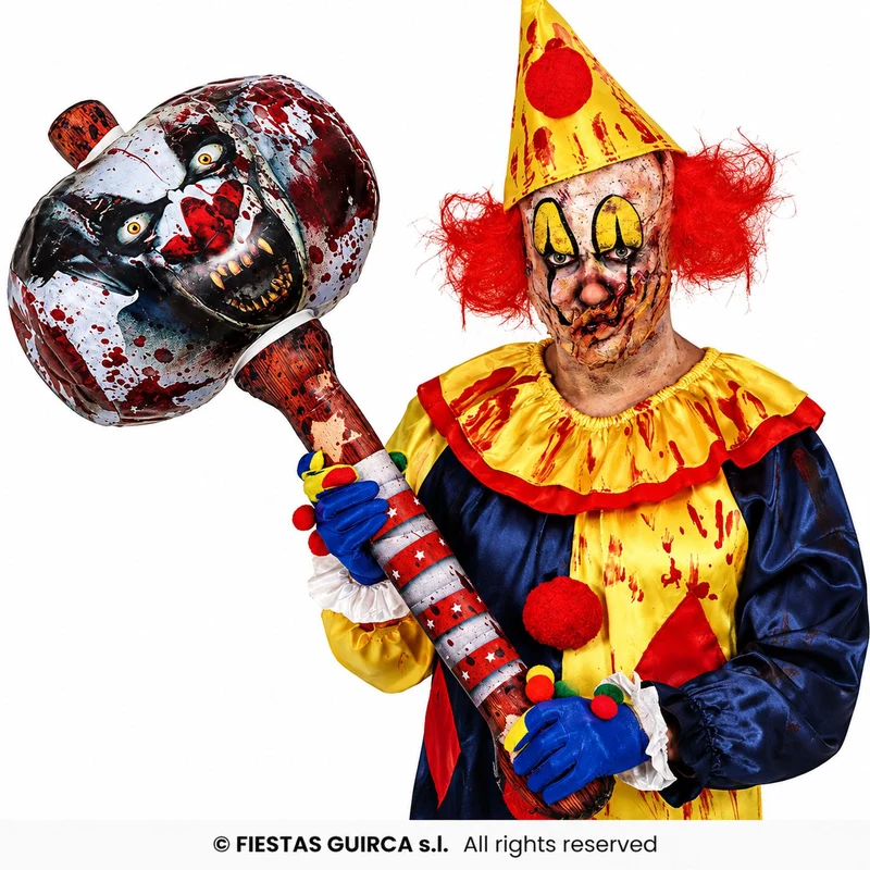 Aufblasbarer Hammer "Halloween Horror Clown" | 90 cm