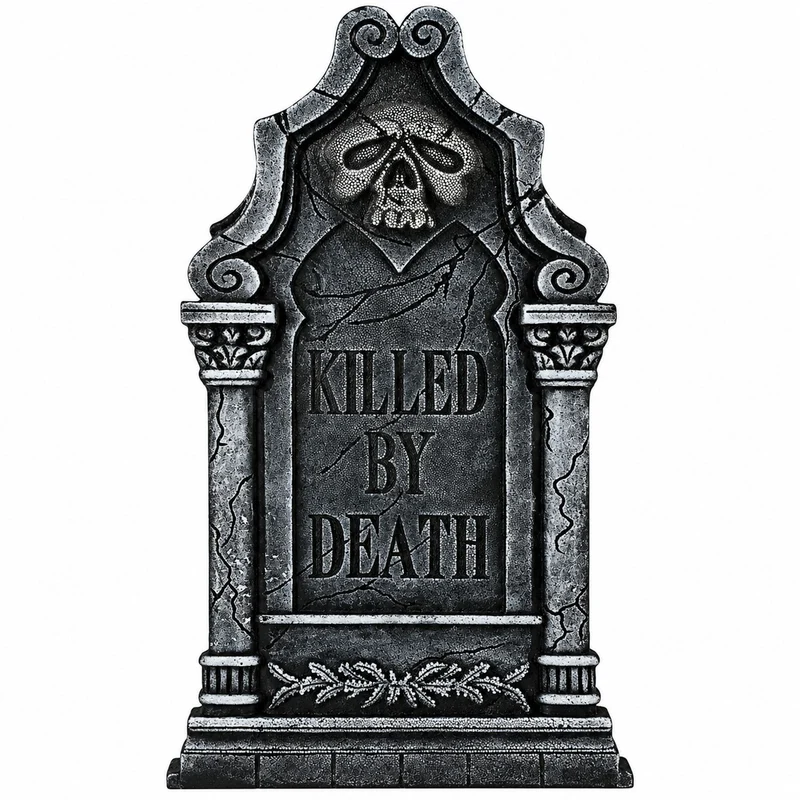 Grabstein "KILLED BY DEATH" 90x45 cm | Halloween Dekoration