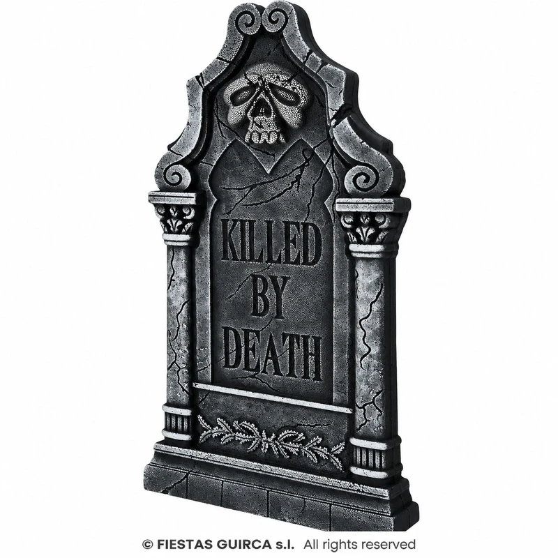 Grabstein "KILLED BY DEATH" 90x45 cm | Halloween Dekoration