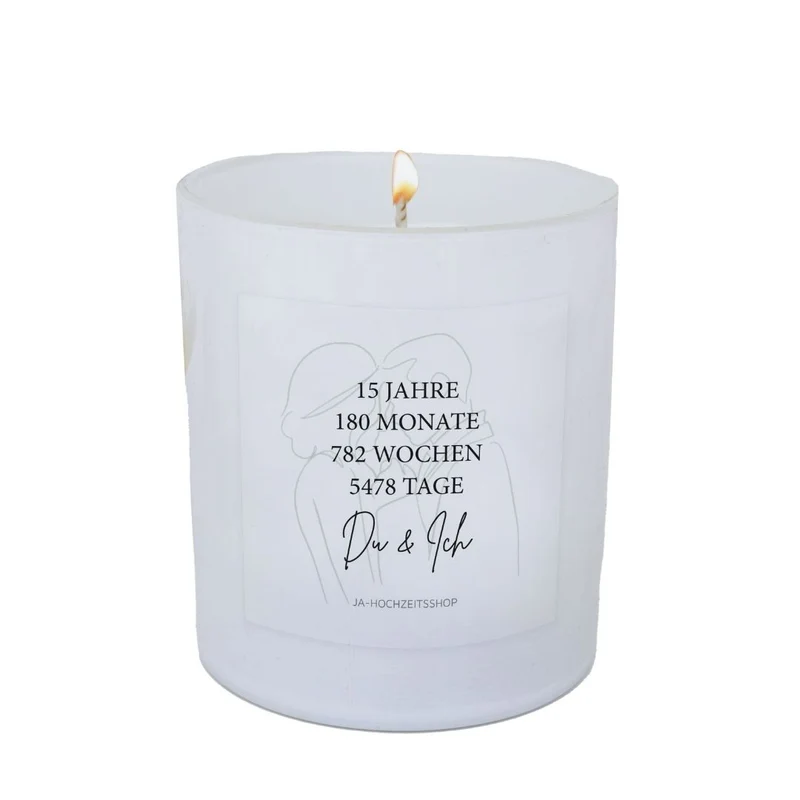 Personalisierte Geschenk Kerze Jahrestag (1 Stück)